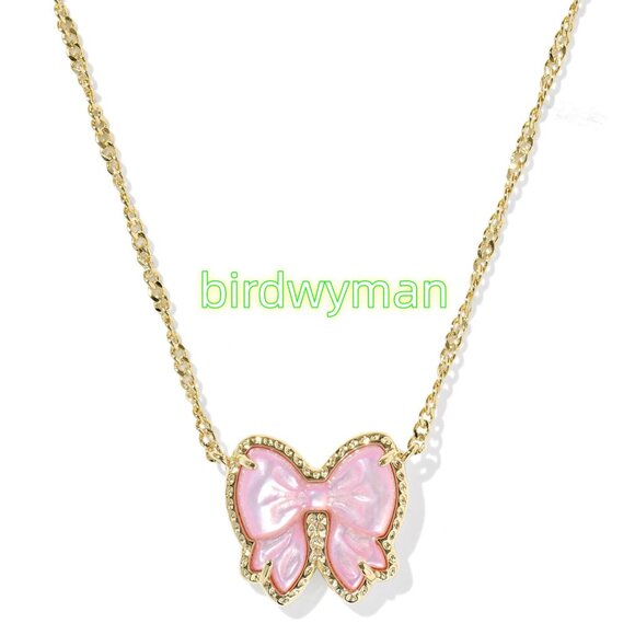 Kendra Scott Jewelry - Haley Bow Gold Short Pendant Necklace